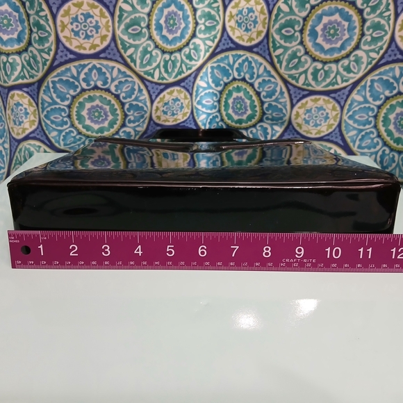 Vintage Nat Lewis Patent Leather Top Handle Handbag - Picture 12 of 13